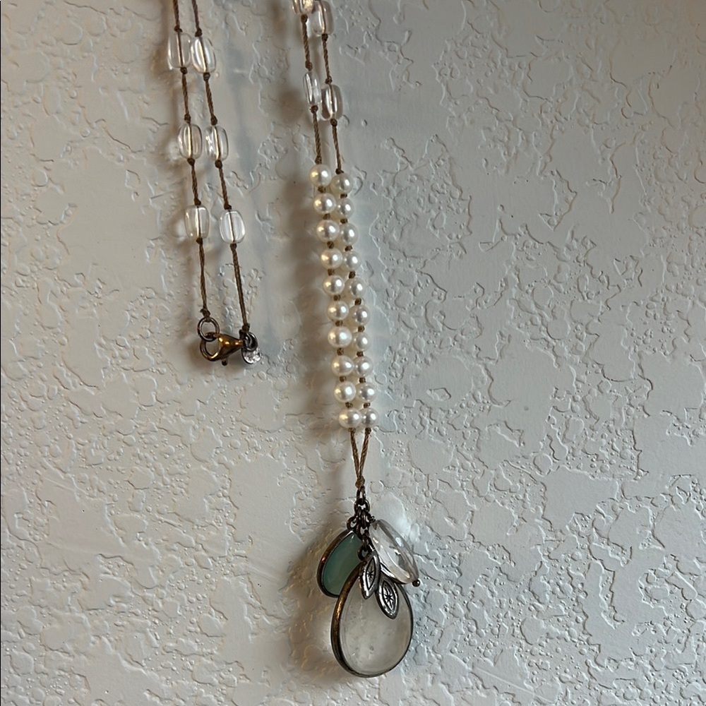 Silpada Silver and White Necklace with Pearl Accents